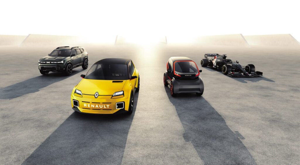 Renaulution - renault 5 elétrico twizy elétrico alpine f1 team e dacia duster elétrico - carros elétricos da renault