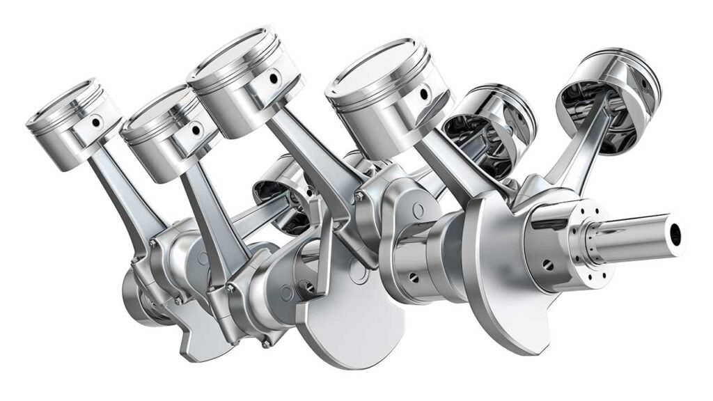 Motor V8: potência, história e legado de um ícone automotivo 2 pistões do motor V8 e virabrequim