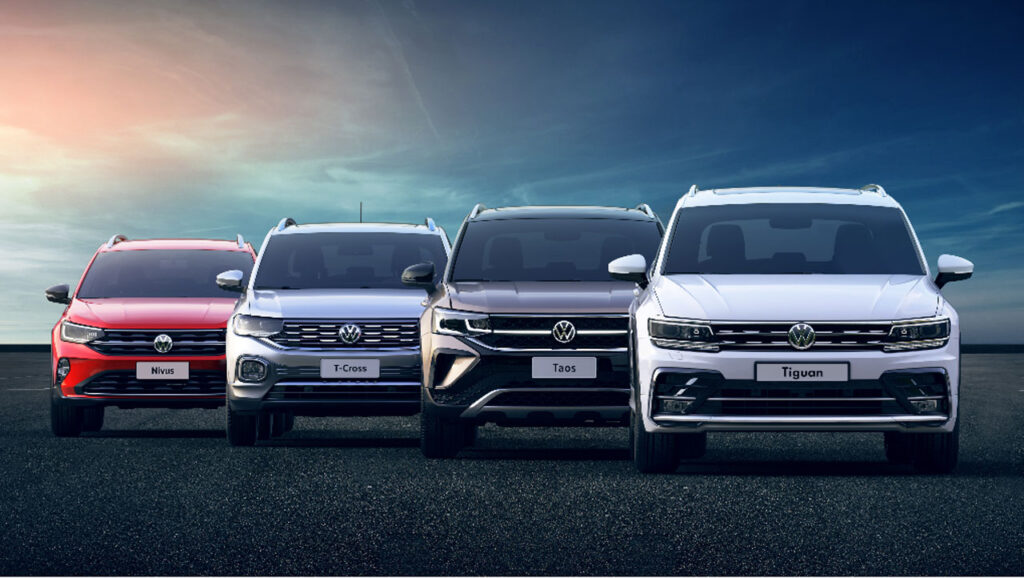 SUVs Volkswagen - Nivus, Taos, T-Cross e Tiguan R Line