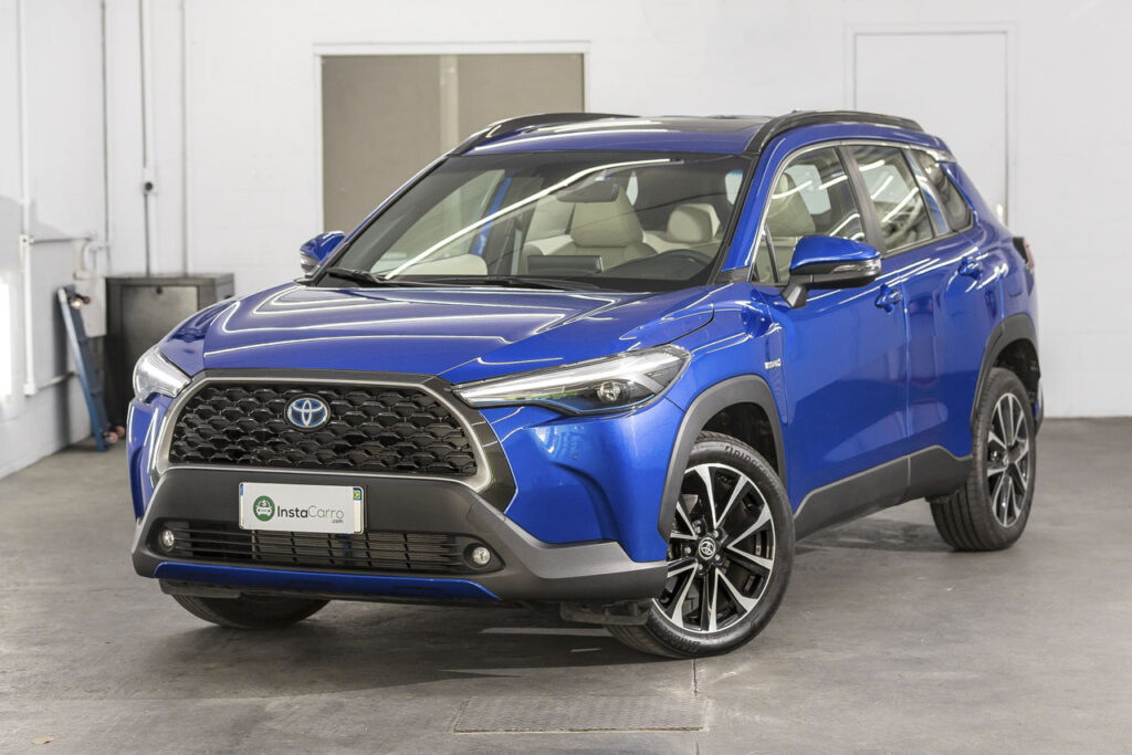 toyota corolla cross hibrido versao xrx azul netuno - Comprar carro híbrido ou carro elétrico usado