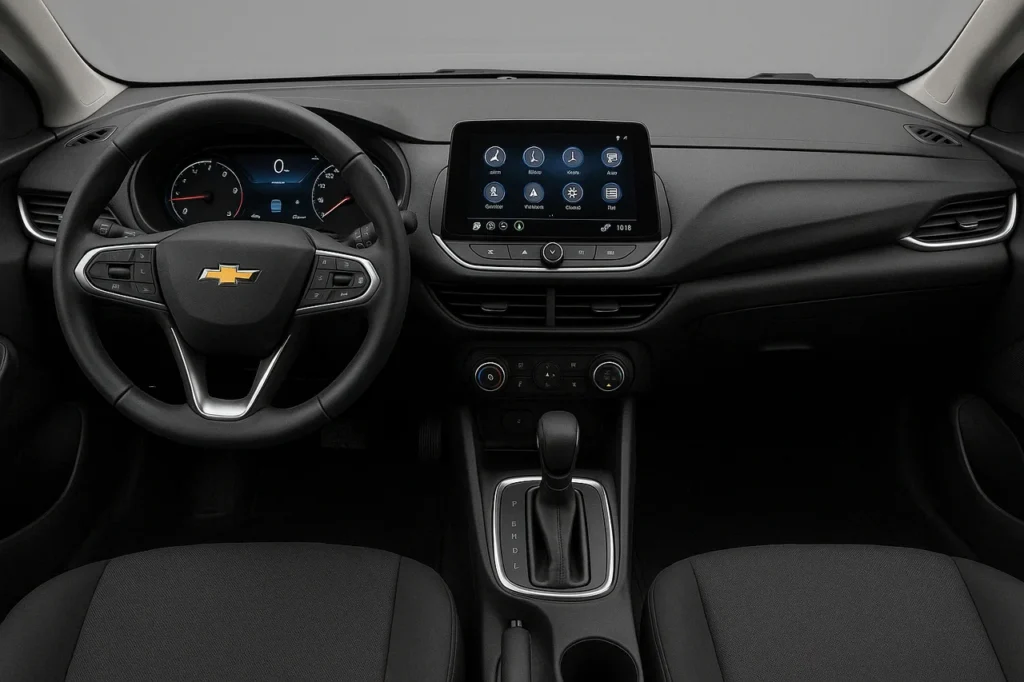 Chevrolet Celta 2025 existe? Entenda o rumor 3 Interior do Chevrolet Celta 2025 - projeção InstaCarro