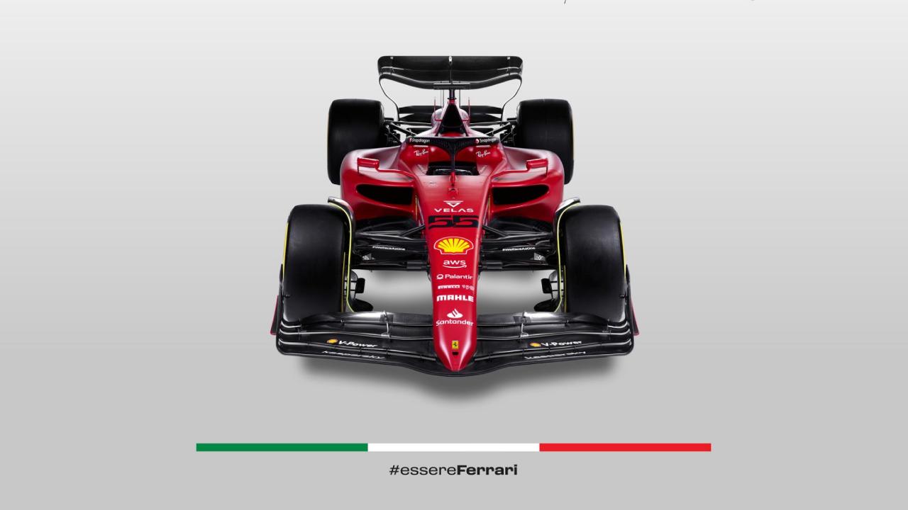 Ferrari F1-75 frente superior